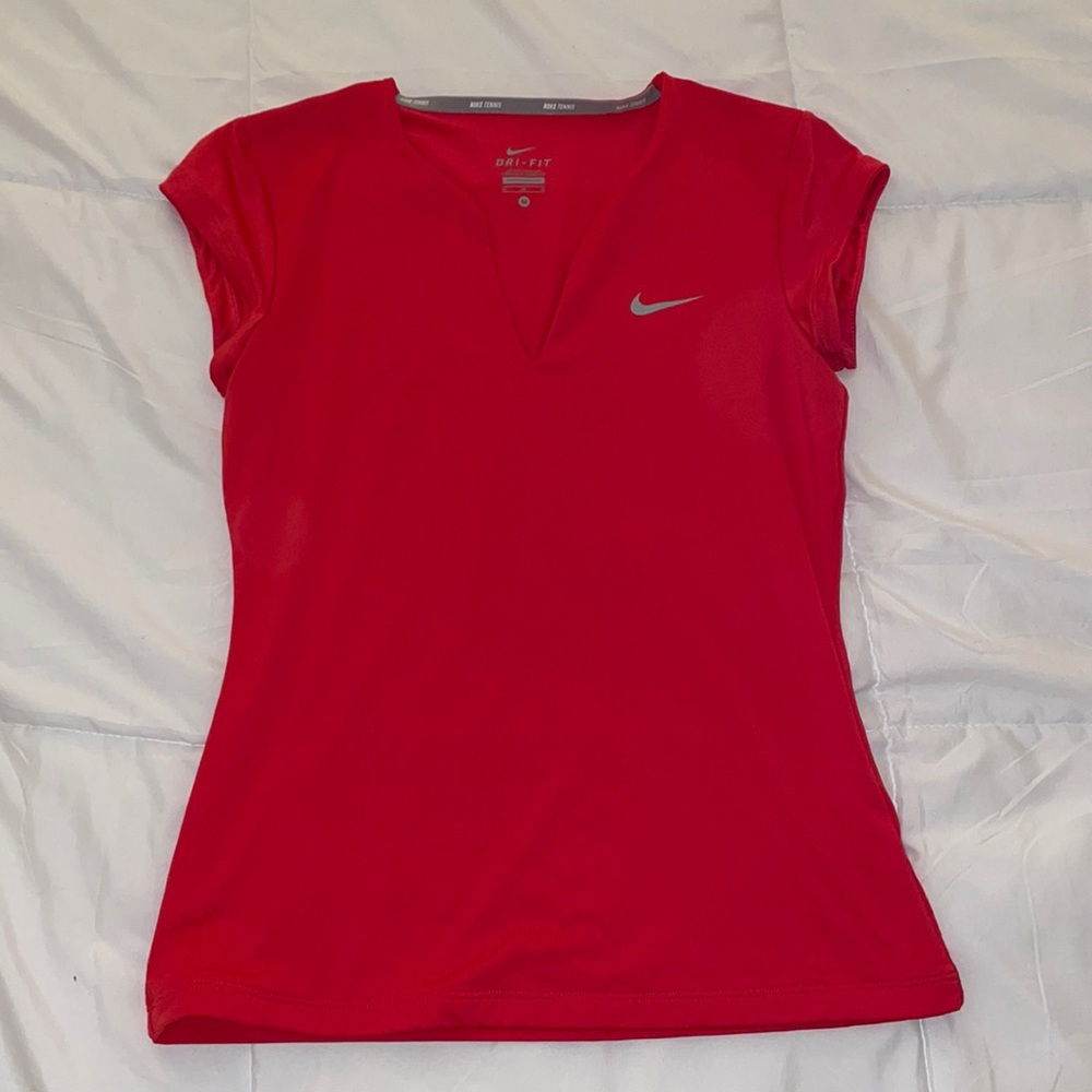 Orange/ Red Nike tennis top